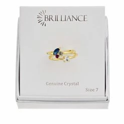 Brilliance Multicolored Crystal Stackable Ring Duo Gold Tone Multi -Brilliance Shop unnamed file 561