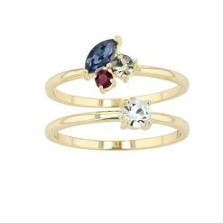 Brilliance Multicolored Crystal Stackable Ring Duo Gold Tone Multi -Brilliance Shop unnamed file 563