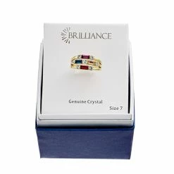 Brilliance Gold Tone Multicolor Crystal Baguette Ring -Brilliance Shop unnamed file 570