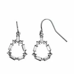Brilliance Crystal Baguette Drop Earrings