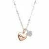 Brilliance "Love You" Crystal Two-Tone Heart Charm Necklace Two Tone -Brilliance Shop unnamed file 604