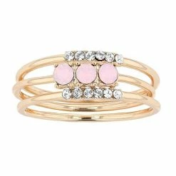 Brilliance Crystal Band Ring Set Rose Gold Pink -Brilliance Shop unnamed file 615