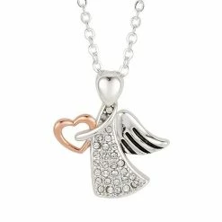 Brilliance Crystal Angel Pendant Necklace Silver Tone -Brilliance Shop unnamed file 632