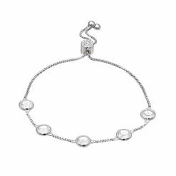 Brilliance Fine Silver Plated Crystal Adjustable Bracelet Silver Tone And Clear -Brilliance Shop unnamed file 651