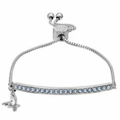 Brilliance Adjustable Crystal Butterfly Bar Bracelet