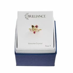 Brilliance Gold Tone Multicolor Crystal Flower Ring -Brilliance Shop unnamed file 672