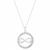Brilliance Infinity Necklace Silver Tone