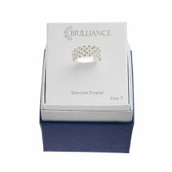 Brilliance Silver Tone Crystal Openwork Ring -Brilliance Shop unnamed file 680