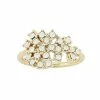 Brilliance Simulated White Opal Crystal Cluster Ring