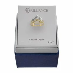 Brilliance Gold Tone Crystal Baguette Chevron Ring -Brilliance Shop unnamed file 689