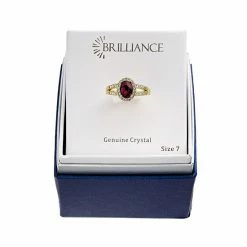 Brilliance Gold Tone Purple Crystal Oval Halo Ring -Brilliance Shop unnamed file 711