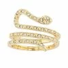 Brilliance Gold Tone Simulated White Opal Crystal Snake Wrap Ring -Brilliance Shop unnamed file 715