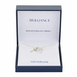 Brilliance Gold Two Tone Cross & Preciosa Crystal Heart Necklace -Brilliance Shop unnamed file 736