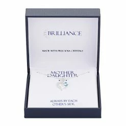 Brilliance Clear & Blue Preciosa Crystal Double Heart Necklace -Brilliance Shop unnamed file 743