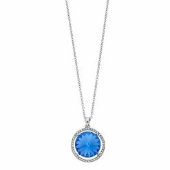 Brilliance Crystal Oval Halo Pendant Necklace Gold Tone Champagne -Brilliance Shop unnamed file 806