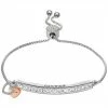 Brilliance "Sister" Crystal Heart Bar Bracelet Two Tone Rose Clear -Brilliance Shop unnamed file 82