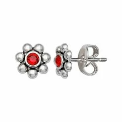 Brilliance Fine Silver-Plated Crystal Flower Birthstone Stud Earrings Silver Tone November -Brilliance Shop unnamed file 845