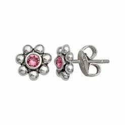 Brilliance Fine Silver-Plated Crystal Flower Birthstone Stud Earrings Silver Tone November -Brilliance Shop unnamed file 849