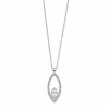 Brilliance Crystal Marquise Pendant Necklace Silver Tone Clear
