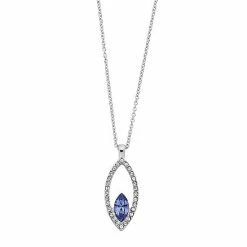 Brilliance Crystal Marquise Pendant Necklace Silver Tone Clear -Brilliance Shop unnamed file 863