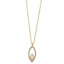 Brilliance Crystal Marquise Pendant Necklace Silver Tone Clear -Brilliance Shop unnamed file 865