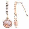 Womens Brilliance Fine Rose Gold Plate Crystal Half Hoop Drop Earring Silver Tone Violet -Brilliance Shop unnamed file 867