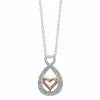 Brilliance Two Tone Mother Daughter Crystal Heart Pendant Necklace -Brilliance Shop unnamed file 899