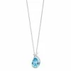 Brilliance Teardrop Pendant Necklace With Crystal Silver Tone Aqua -Brilliance Shop unnamed file 901