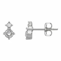 Brilliance Fine Silver-Plated Birthstone Crystal Stud Earrings Silver Tone May -Brilliance Shop unnamed file 910