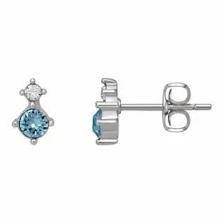 Brilliance Fine Silver-Plated Birthstone Crystal Stud Earrings Silver Tone May -Brilliance Shop unnamed file 911