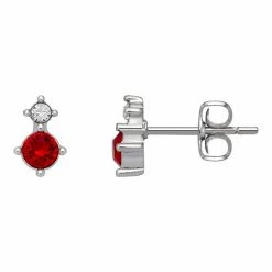 Brilliance Fine Silver-Plated Birthstone Crystal Stud Earrings Silver Tone May -Brilliance Shop unnamed file 913