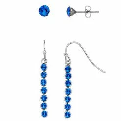 Brilliance Crystal Drop & Stud Earring Set Clear -Brilliance Shop unnamed file 930