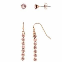 Brilliance Crystal Drop & Stud Earring Set Clear -Brilliance Shop unnamed file 933