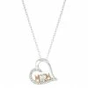 Brilliance Crystal Two-Tone "Mom" Heart Necklace -Brilliance Shop unnamed file 936