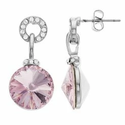 Brilliance Crystal Charm Drop Earrings Silver Tone Clear -Brilliance Shop unnamed file 952