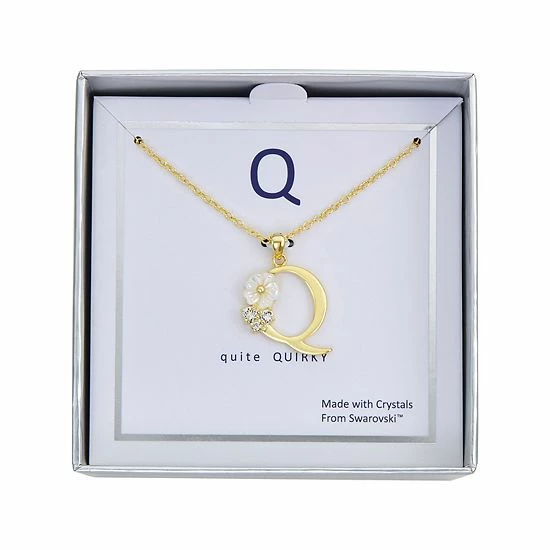 Brilliance Mother-of-Pearl Flower Initial Pendant Necklace 11 Brilliance Mother-of-Pearl Flower Initial Pendant Necklace - Image 9