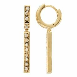 Brilliance Crystal Bar Drop Earrings Silver Tone -Brilliance Shop unnamed file 996